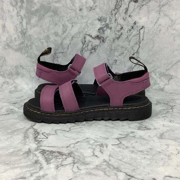 Dr. Martens Girl's Sz 5M Muted Purple Klaire Leather Sandals Ankle Strap K10-7 - Picture 4 of 10
